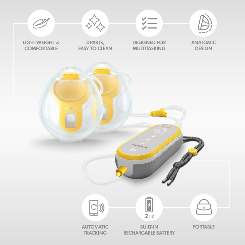 Medela Freestyle Hands-free Double Electric Breastpump + Freebies worth $279 + Add On Options