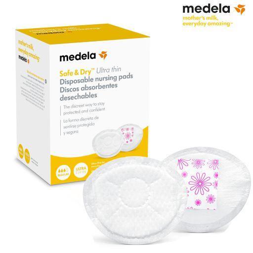 Medela Safe & Dry Ultra thin Disposable Nursing Pads, 30pcs x 3