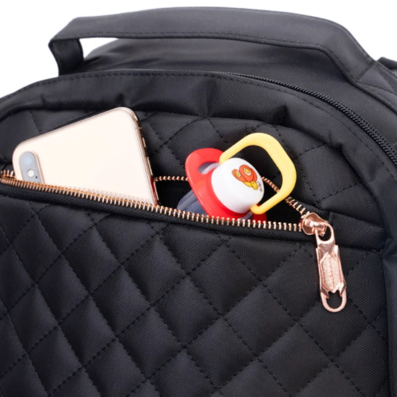 Princeton Fashion Diaper Bag Milano 2.0 Series (ROSE GOLD Zipper) Lifetime Warranty