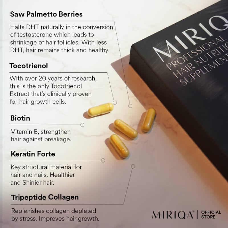 (Bundle of 3) MIRIQA® Professional Hair Nutrition Supplement 60's