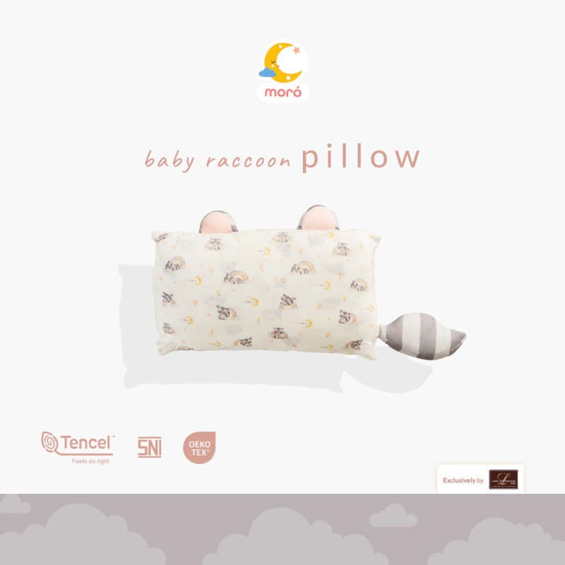 MORO Racoon Premium Tencel Buddy Pillow + Case