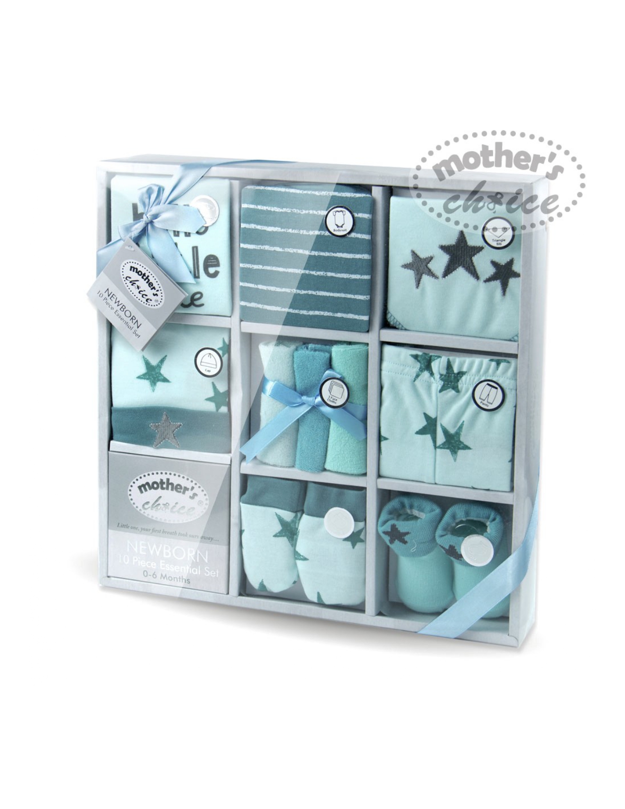 Mother's Choice Newborn Gift Box 10 pcs Essential Set Blue Star
