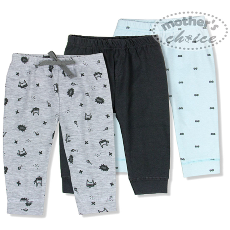 Mother's Choice Baby Legging In 3pcs Pack (Grey/Black/Blue)