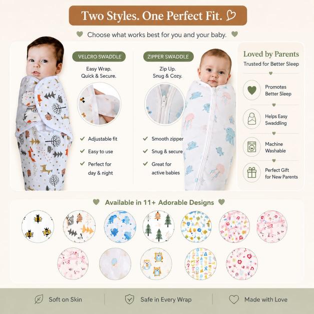 Mummykidz Baby Swaddle (zipper / velcro)