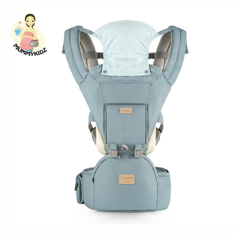 Mummykidz Baby Hip Seat Carrier (With Head Cover) - Green