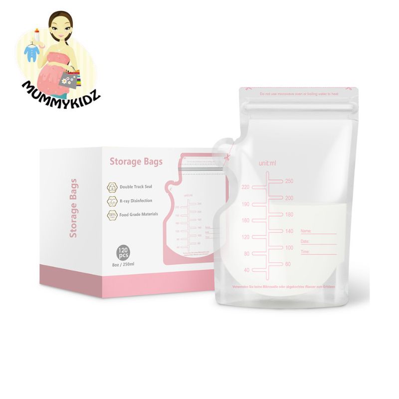 Mummykidz Breastmilk Storage Bags (250ml X 120pcs) - Bundle Of 2