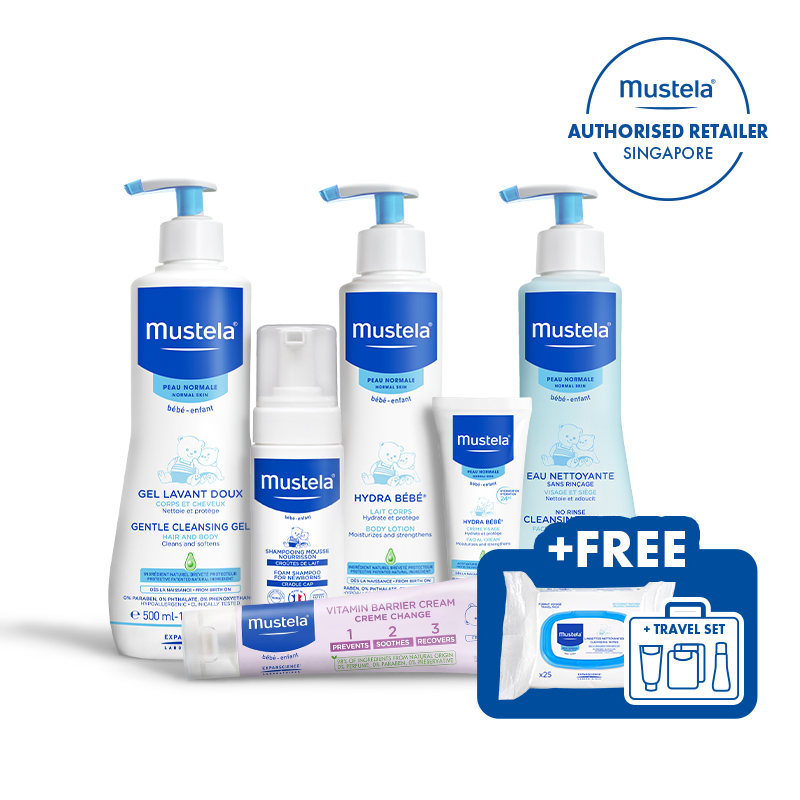 Mustela Newborn Essential Set (Gentle Cleansing Gel 500ml + Foam