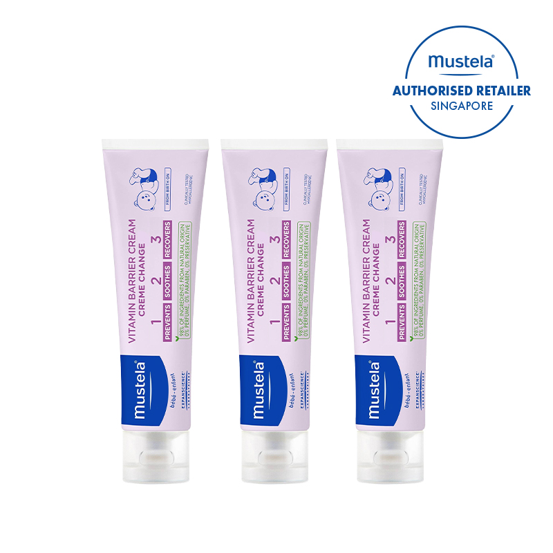 baby-fair Mustela Vitamin Barrier Cream 123 - 100ml (Triple Pack)