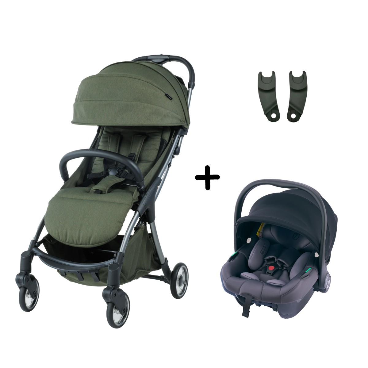 Beblum Navuto+ Auto Fold Stroller (2023 Edition) Travel System Bundle - Maxi Cosi Cabriofix