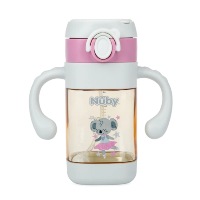 Nuby No Spill Flip-It Cup 300ml - Monkey/Lion/Koala
