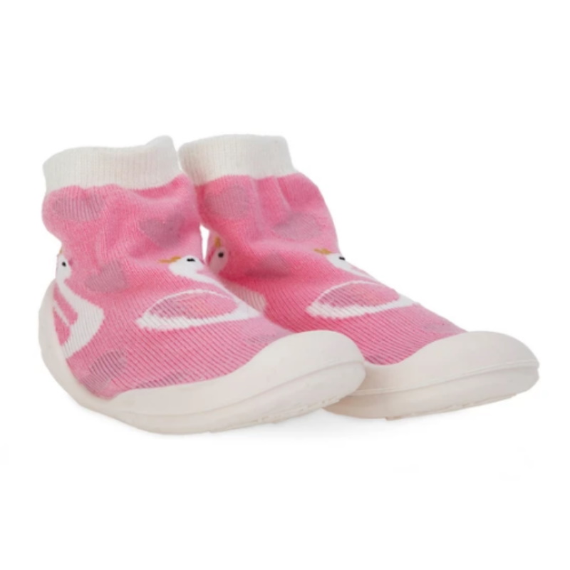 Nuby Snekz Sock & Shoe - Pink Swan