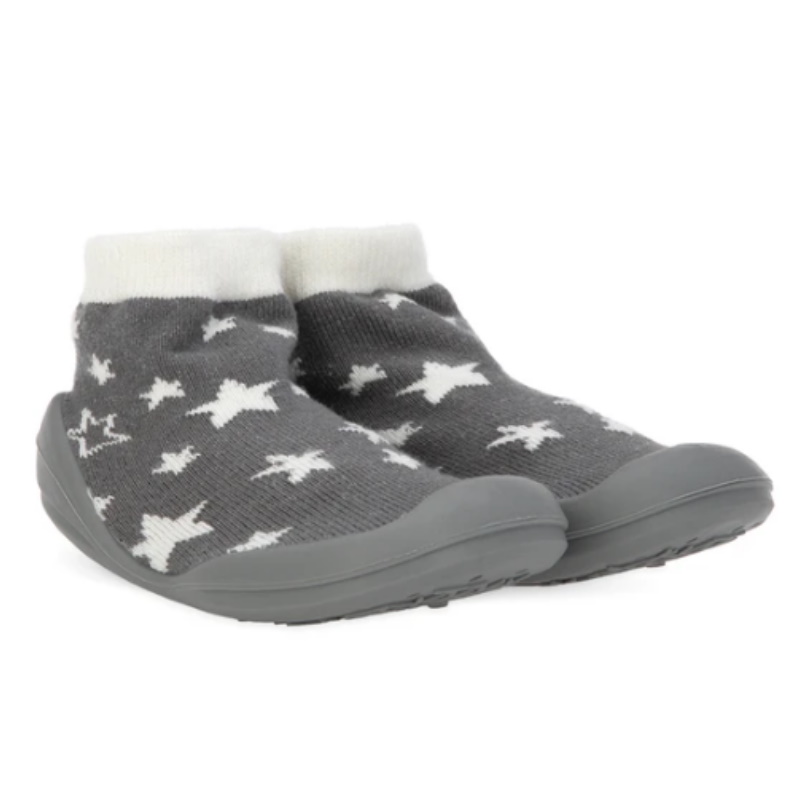 Nuby Snekz Sock & Shoe - Gray Stars