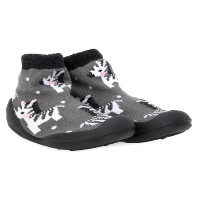 Nuby Snekz Sock & Shoe - Gray Zebra
