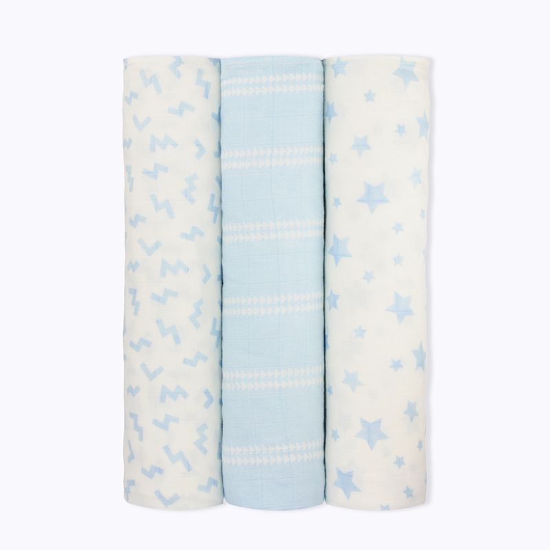 Not Too Big Bamboo Swaddles (3-Pack) - Blue