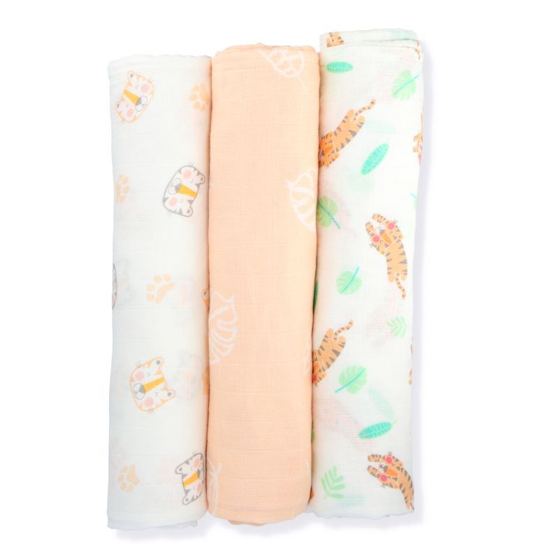 Not Too Big Bamboo Swaddles (3-Pack) - Tiger