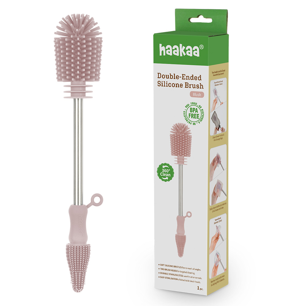 Haakaa Double-Ended Silicone Brush