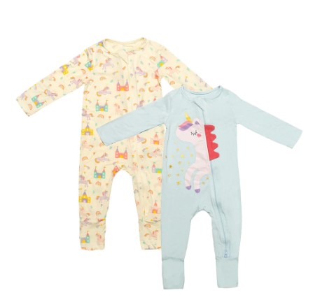 Not Too Big 2 Pack Bamboo Soft Sleepsuit