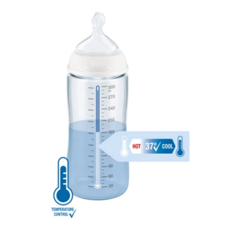 NUK Peppa Pig 300ml Premium Choice PP Temperature Control Bottle/Silicone Teat S2 M (6-18M) (NU2160351)