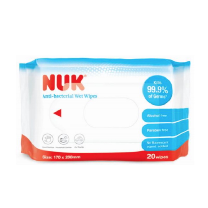 NUK Anti-Bacterial Wet Wipes (20pcs X 5) (NU40272623)