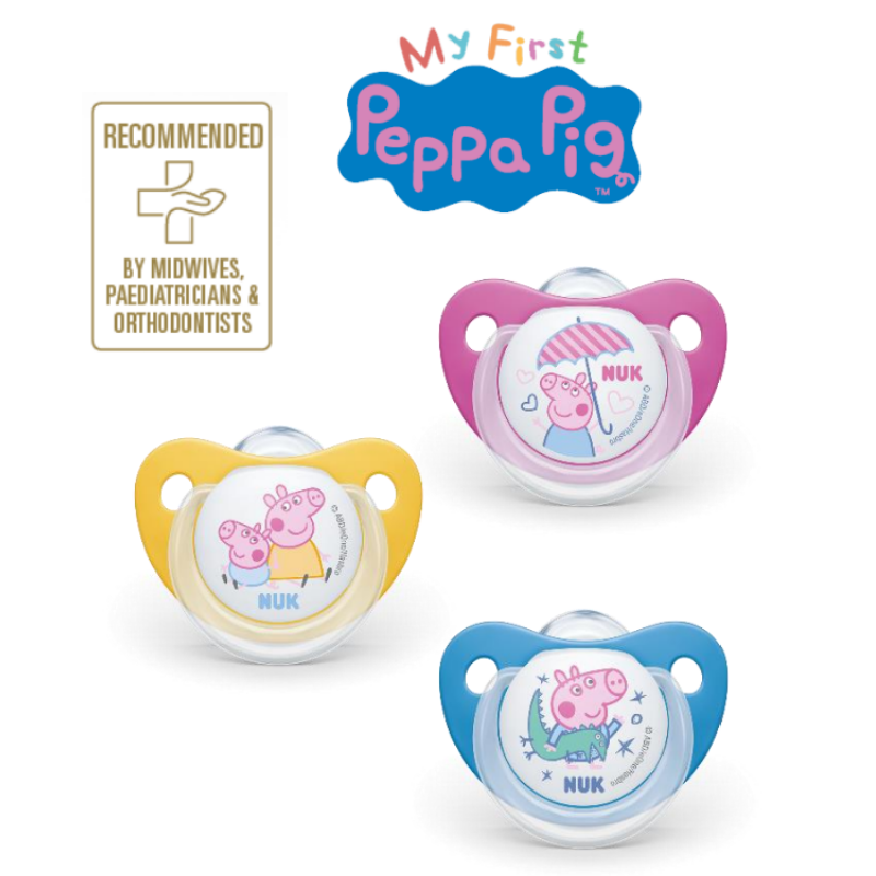 baby-fairNUK Silicone Soother S2 Peppa Pig, 2/box (NU2165954)