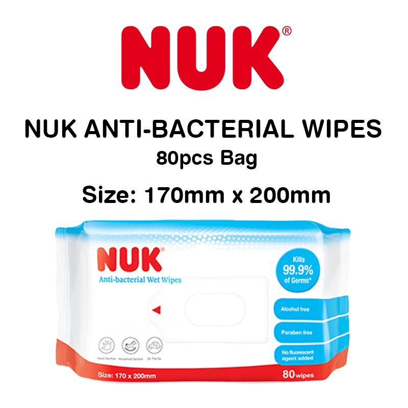 NUK Anti Bacterial Wipes 80pcs x 3