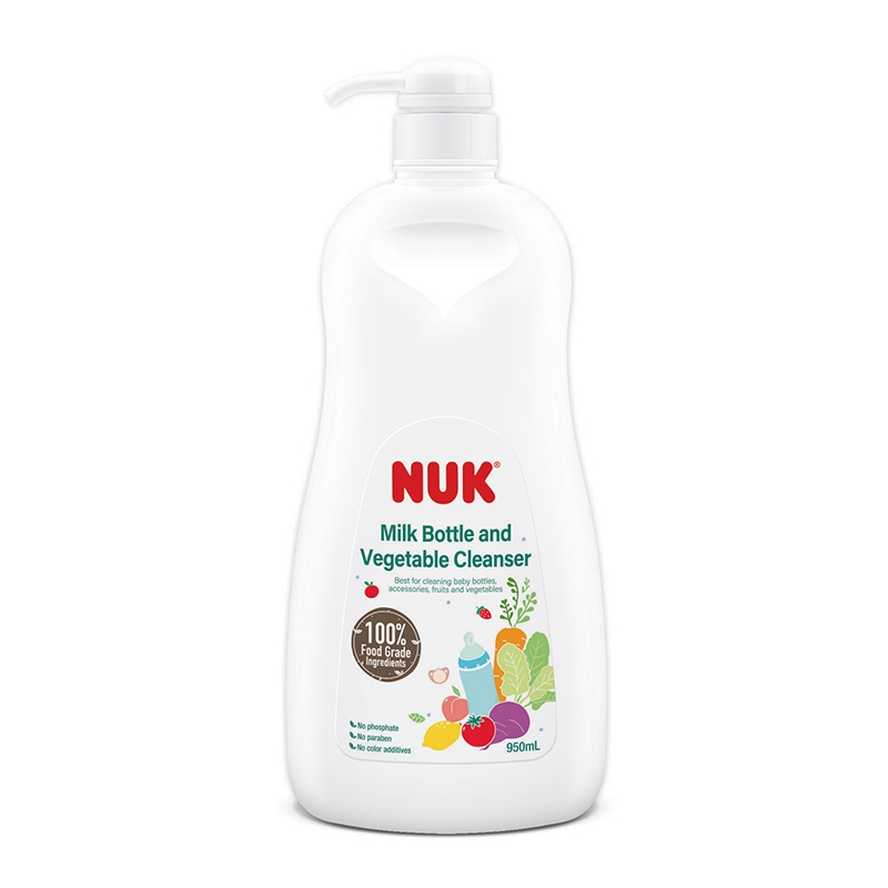 NUK Milk Bottle and Vegetable Cleanser 950ml + Refill 750ml