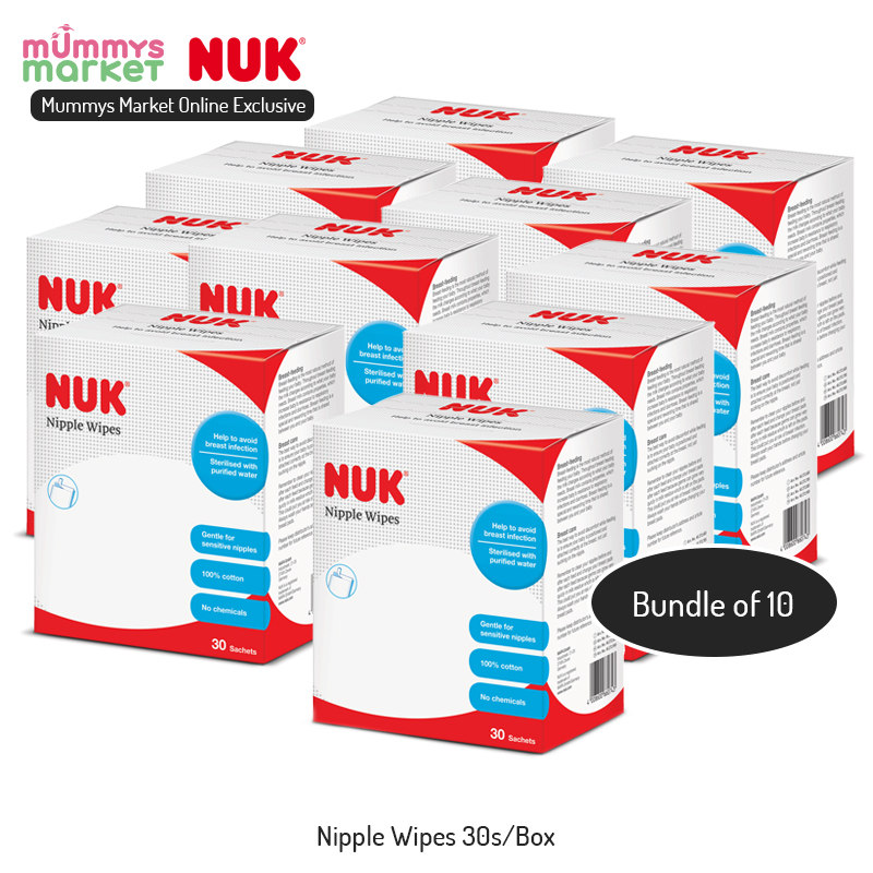 NUK Carton Deal - Nipple Wipes 30s/box (10boxes/carton)
