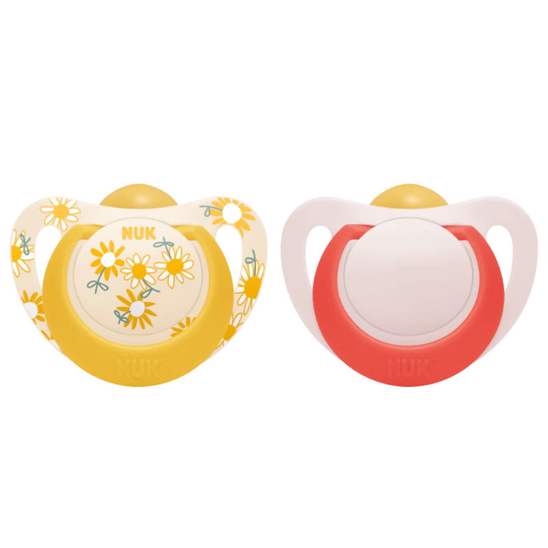 NUK Latex Soother S3 Star Day, 2/box (NU2175509)