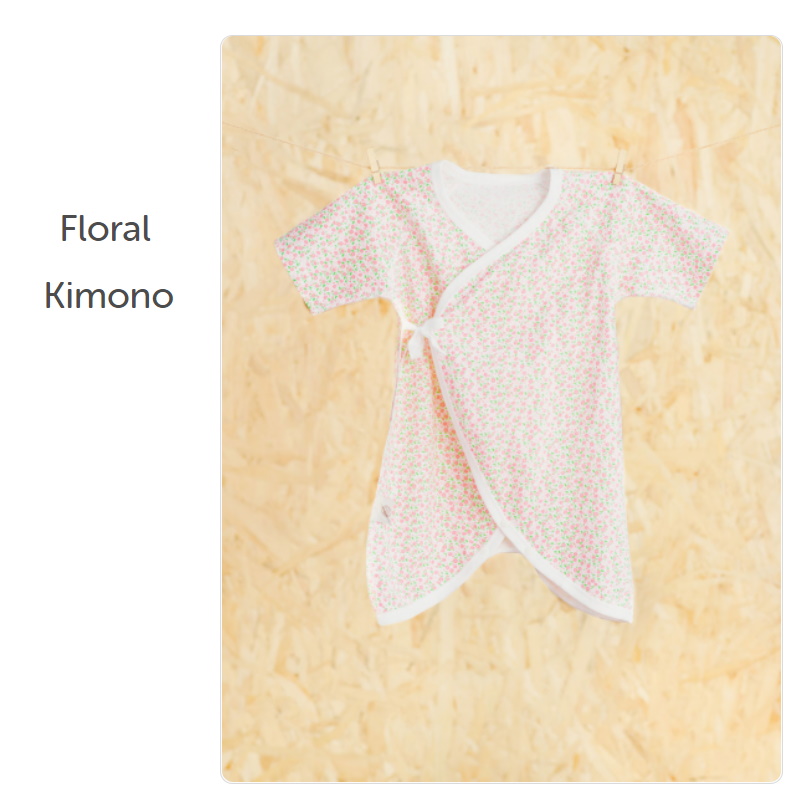 Nachuraru Floral Kimono Onesie 0-18 Months