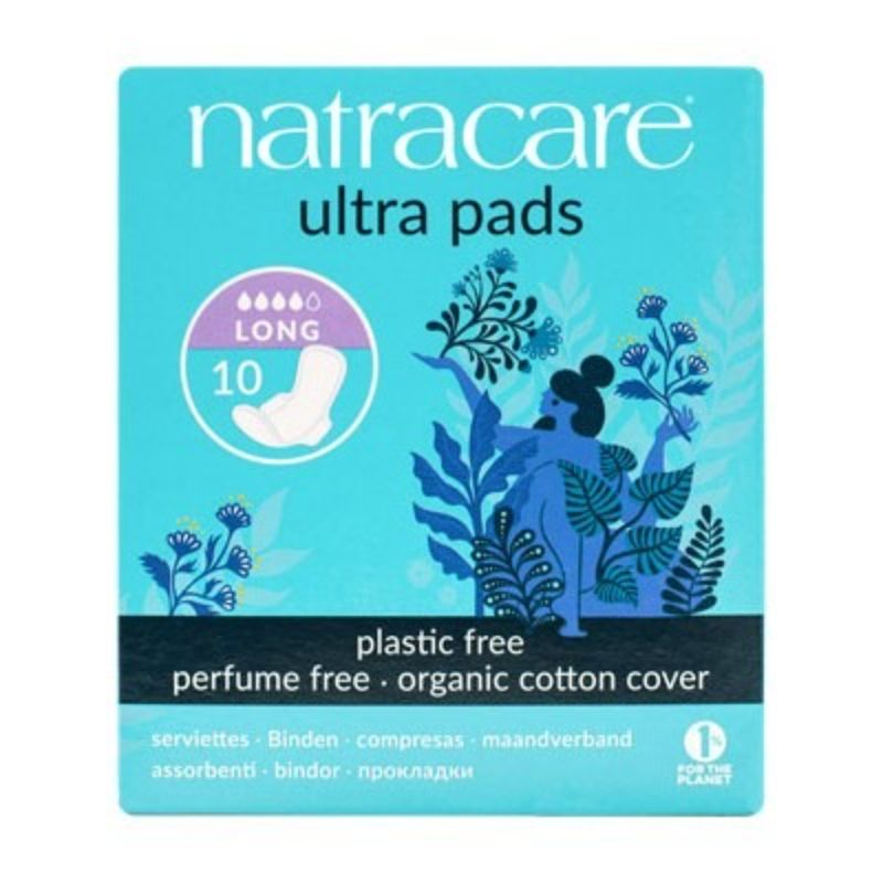 Natracare Ultra Pads with Organic Cotton Cover - Long with Wings (3x10pcs)