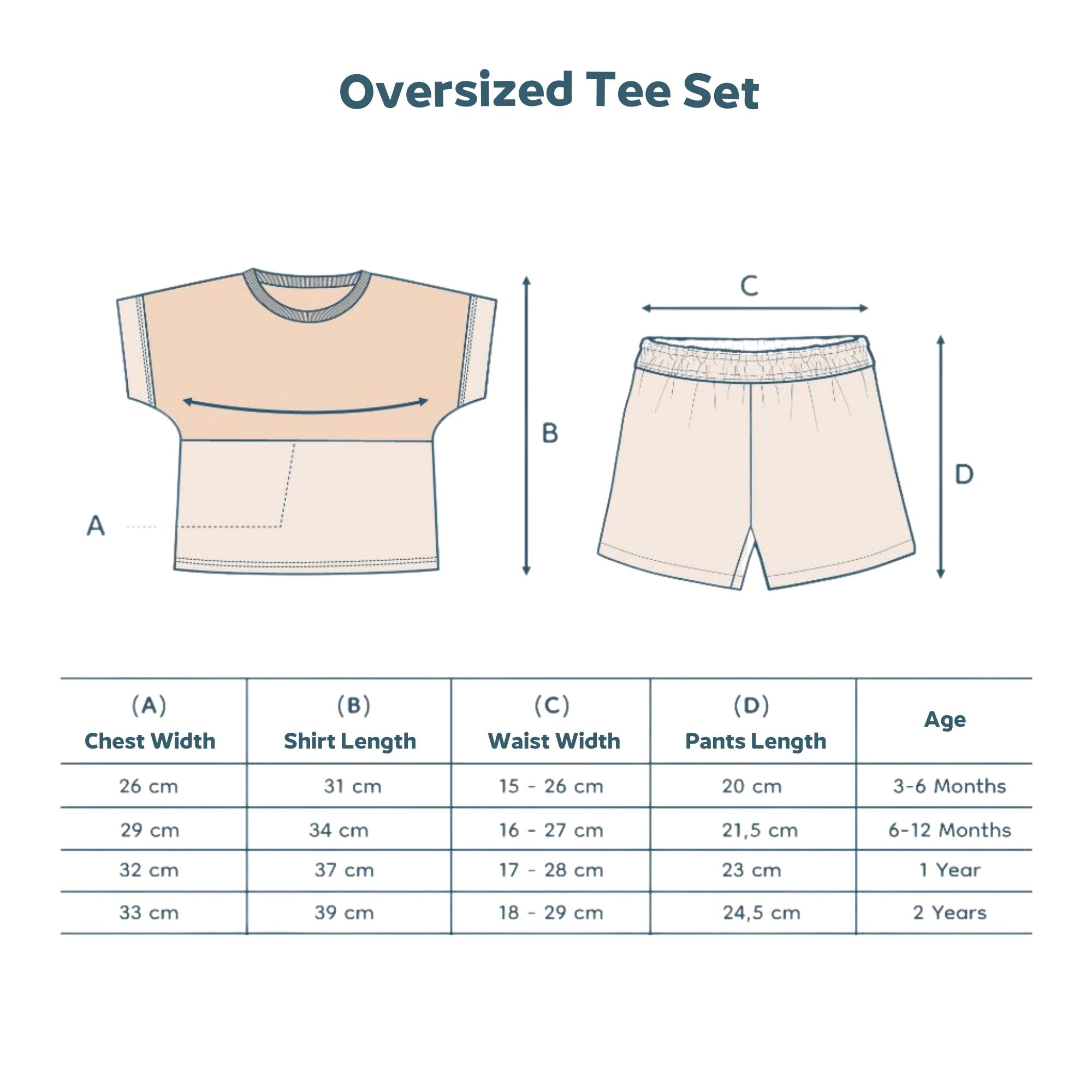 Nice Kids 2-Tone Premium Cotton T-Shirt and Short Pants Set - Teal Blue