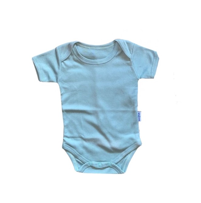 Nice Kids Short Sleeve Romper - Baby Blue