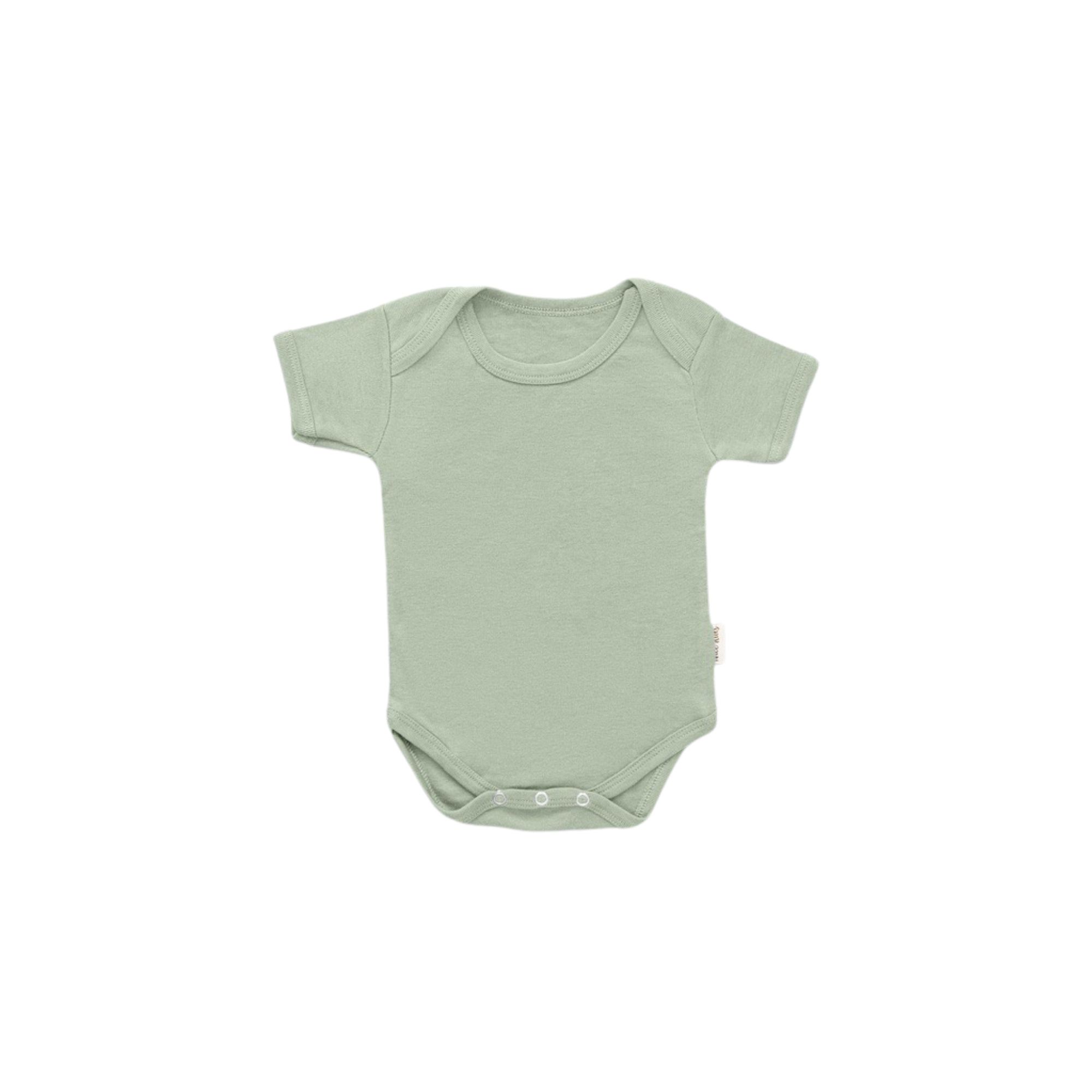 Nice Kids Short Sleeve Romper - Light Olive