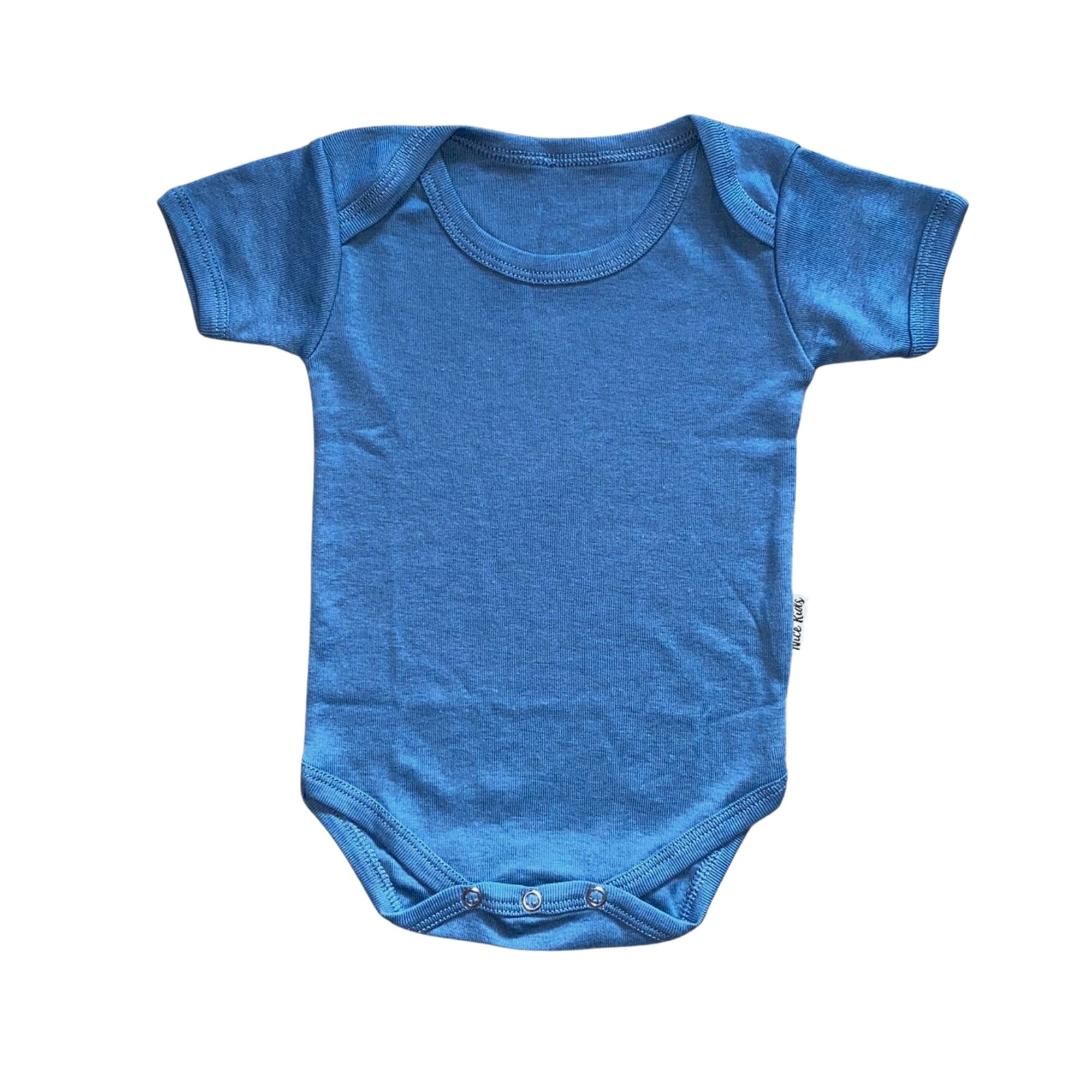 Nice Kids Short Sleeve Romper - Teal Blue