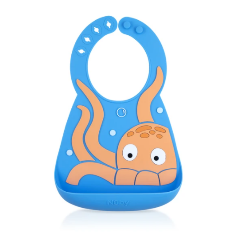 Nuby 3D Silicone Bibs Octopus