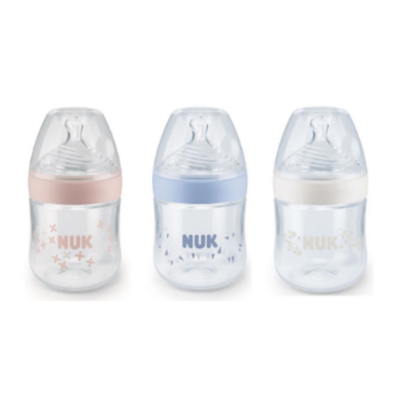 baby-fair Nuk Nature Sense 150ml PP Bottle/Silicone Teat 0-6mths M (6 holes) (NU40743669)