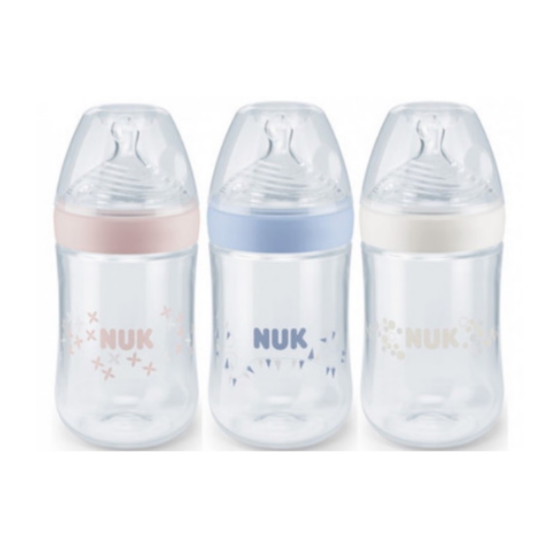 baby-fair Nuk Nature Sense 260ml PP Bottle/Silicone Teat 0-6mths M (6 holes) (NU40741698)