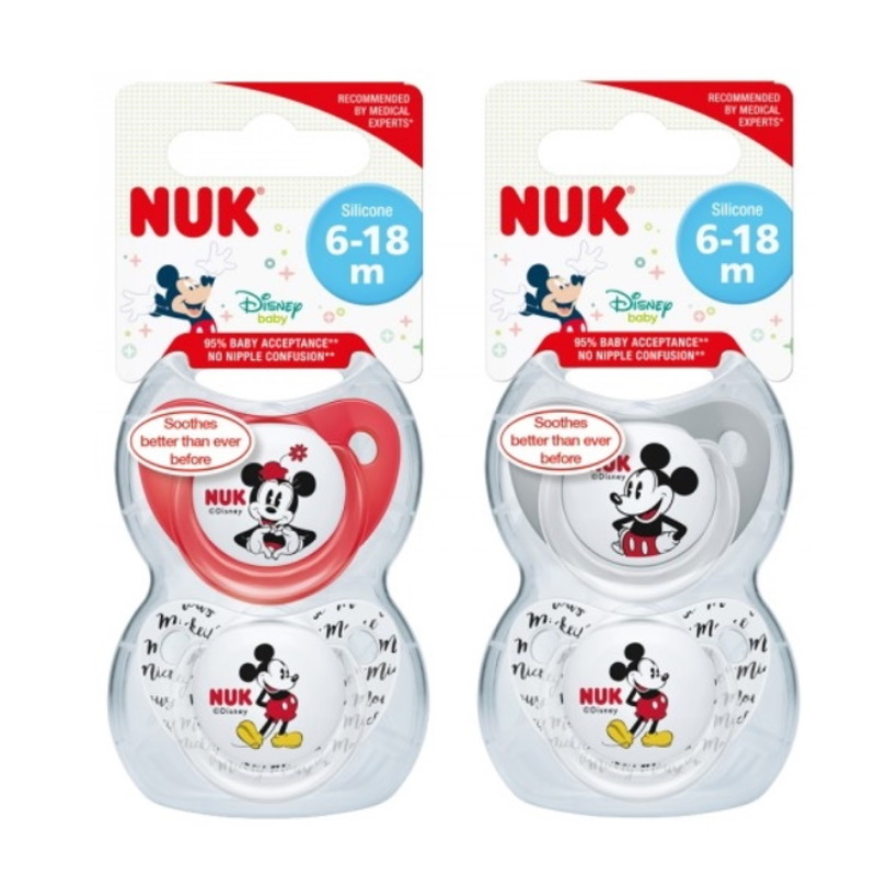 baby-fair Nuk Silicone Soother S2 Mickey, 2/box (NU40735851)