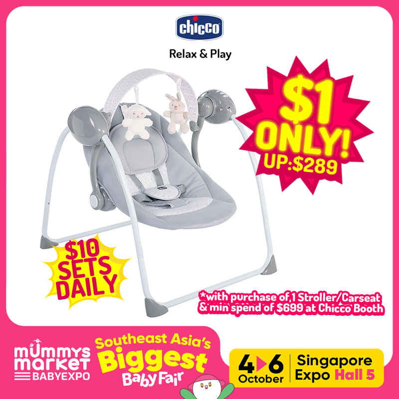 PWP: Top up $1 to get Swing RELAX&PLAY (UP: $289) *Limited to first 10sets a day 🔥🔥🔥 EXCITING EXCLUSIVE DEAL FROM CHICCO 🔥🔥🔥