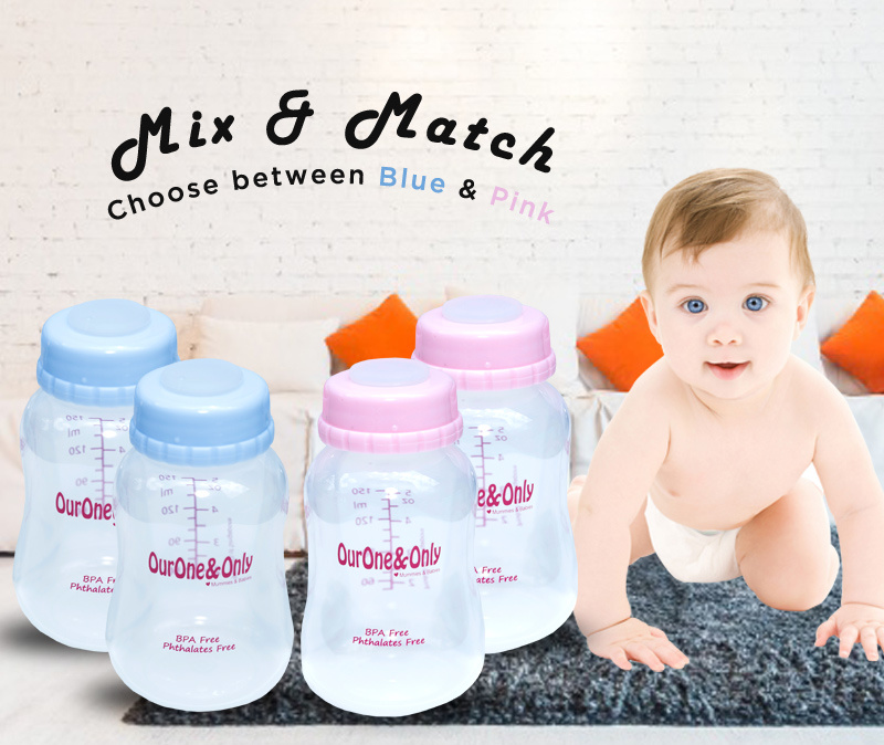baby-fair OurOne&Only 150ml Standard Neck Storage Bottles (6pcs)