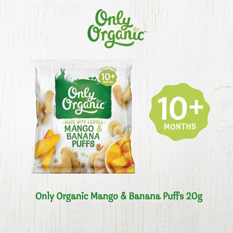 Only Organic Mango & Banana Puffs 20G