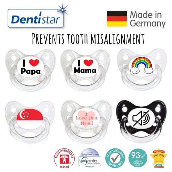 baby-fair Dentistar Tooth-friendly Curve Pacifier (0-6 months) size 1 with protective cap *Special Edition*