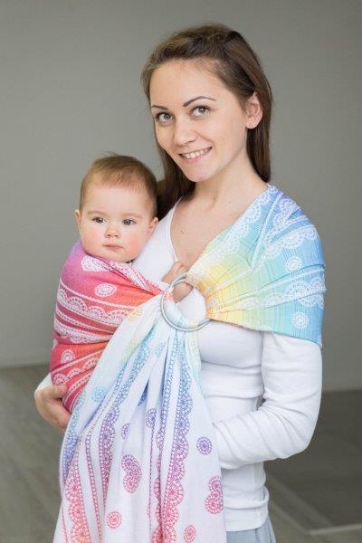 LennyLamb Ring Sling - Rainbow Lace (Jacquard Weave 100% Cotton)