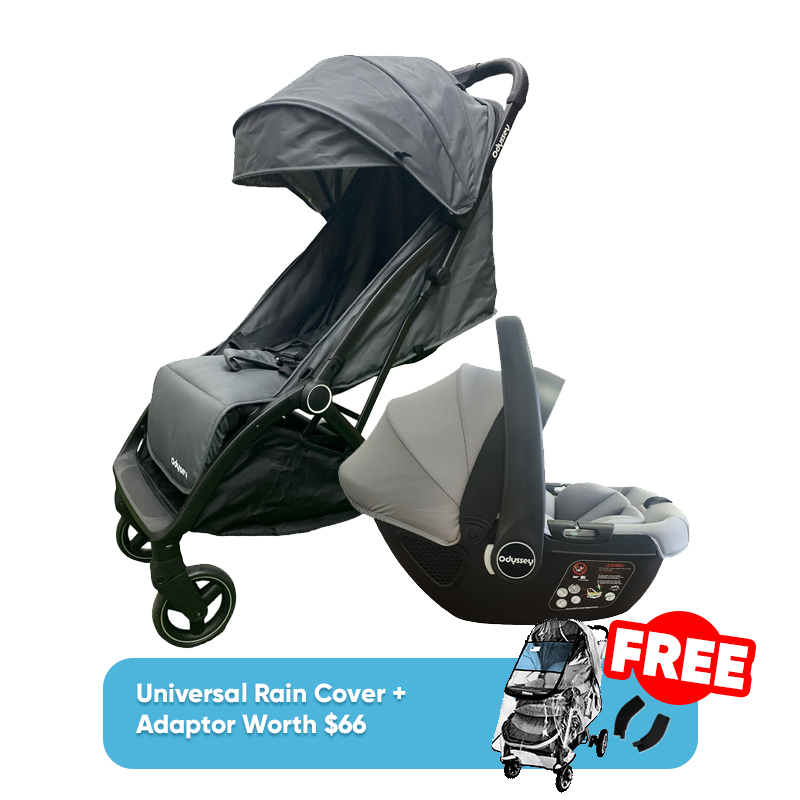 Odyssey Auto Fold Travel System (Stroller + Infant Carseat) + FREE GIFT