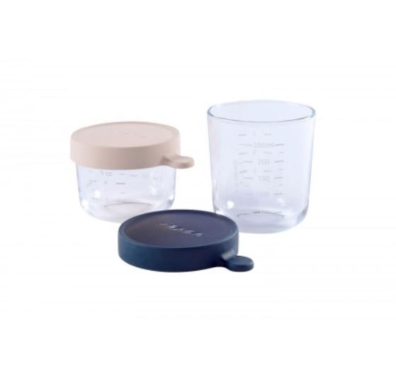 Beaba Glass & Silicone Containers - Set of 2 (150ml/250ml)