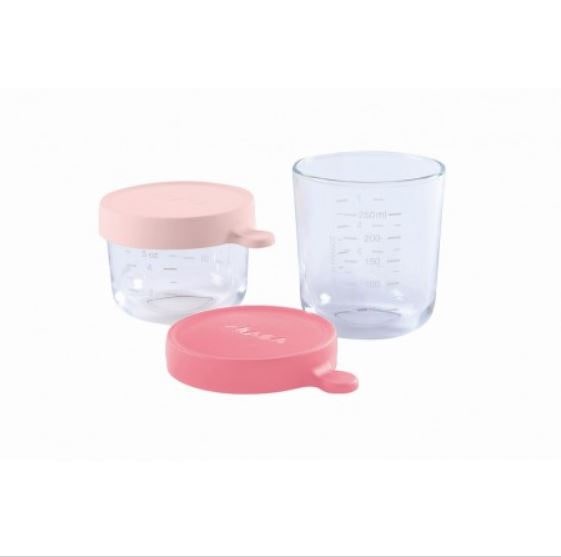 Beaba Glass & Silicone Containers - Set of 2 (150ml/250ml)