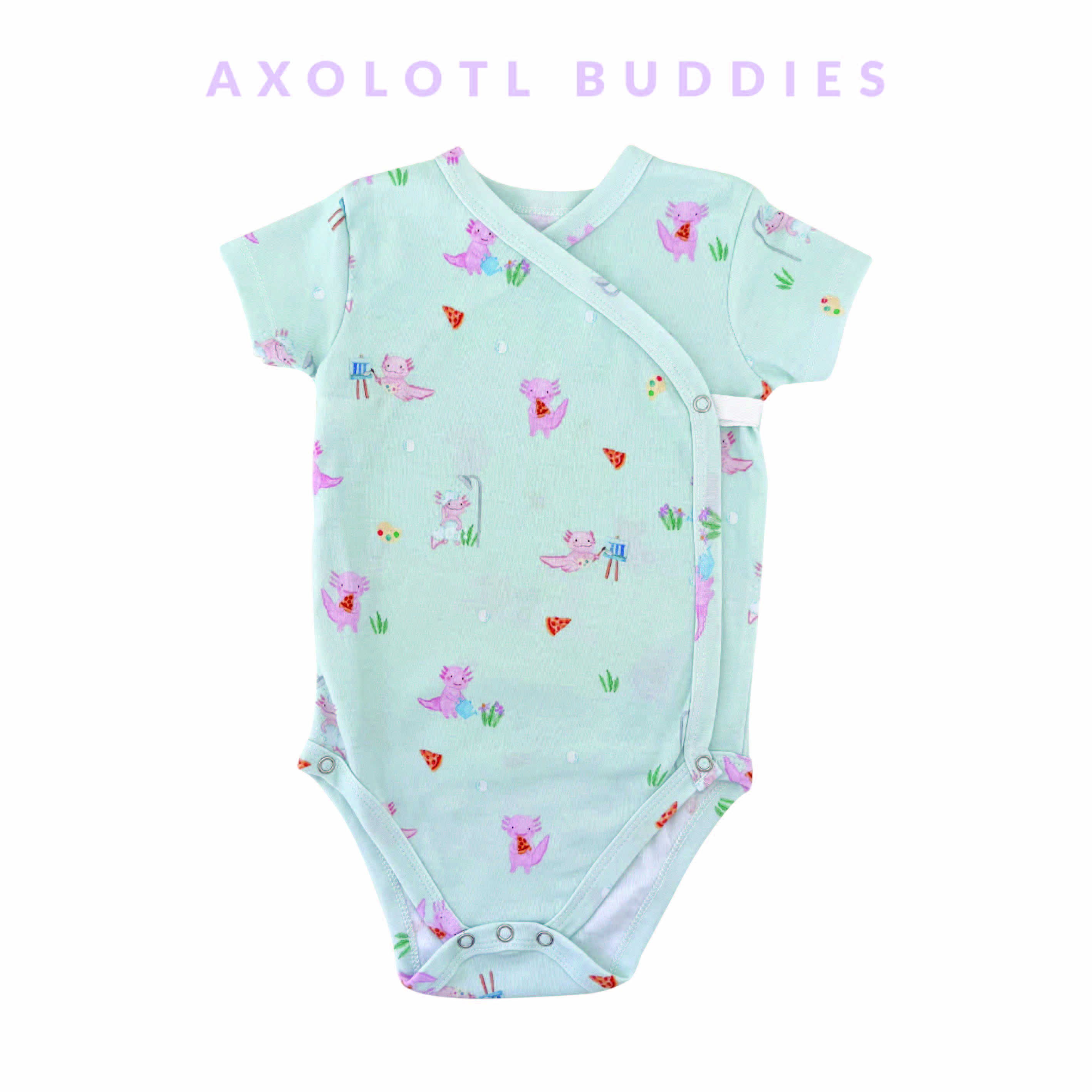 Happyrei Kimono Onesies Short Sleeve - Axolotl