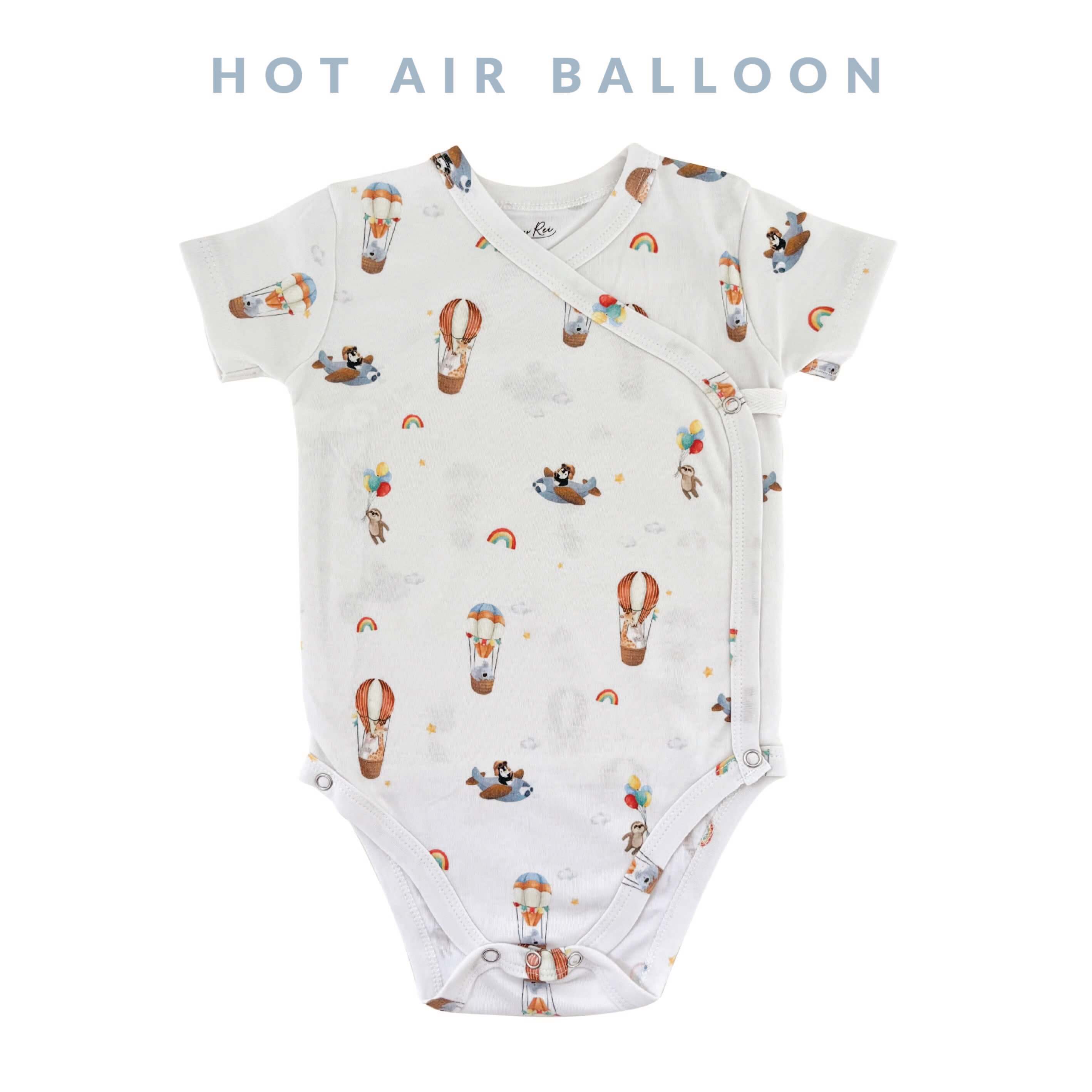 Happyrei Kimono Onesies Short Sleeve - Hot Air Balloon