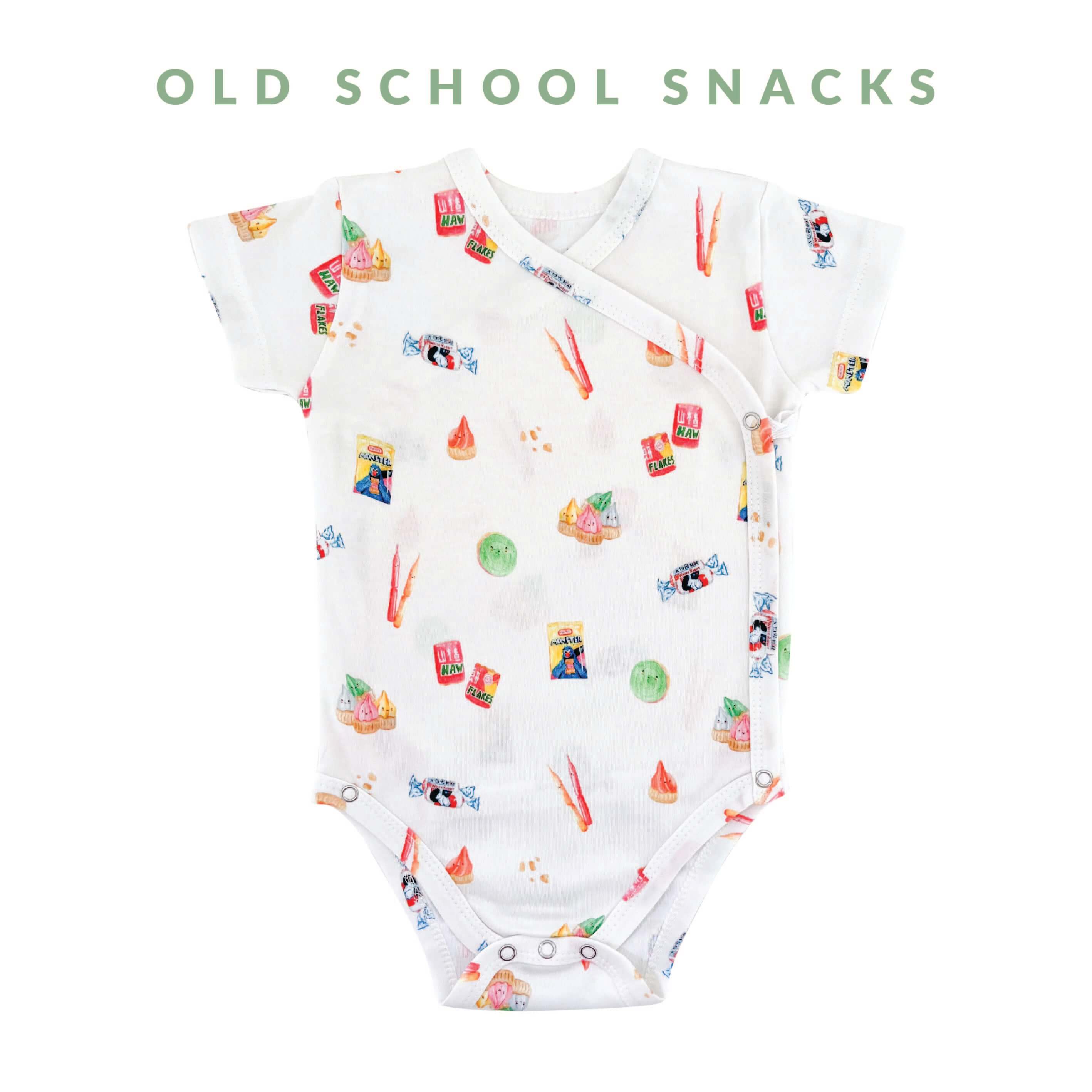 Happyrei Kimono Onesies Short Sleeve - Old School Snack