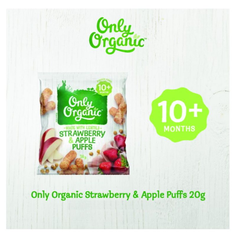 Only Organic Strawberry & Apple Puffs 20G